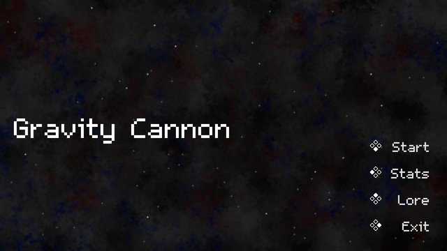 Gravity Cannon title screen